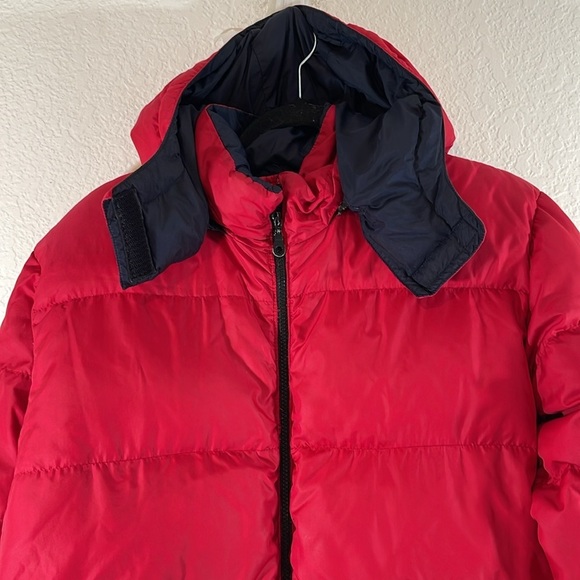 LANDS’ END Goosedown Puffer Coat Jacket Reversible Big Girls Large 14-16 Regular - Picture 2 of 12